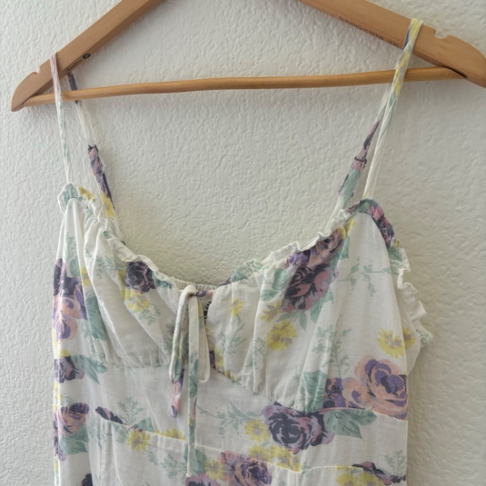 Lucky Brand Laura Ashley white floral midi dress Size Medium - Picture 3 of 14